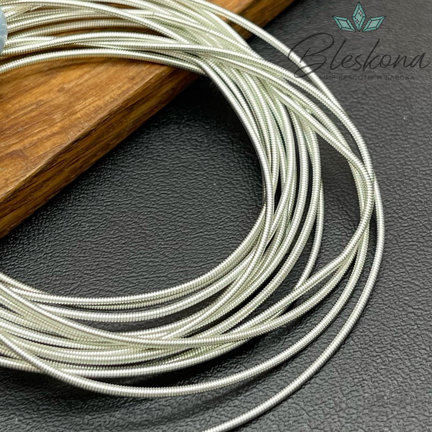 Канитель жесткая 1 мм, Цвет SY-2 уп.5 гр (оттенок серебристого)