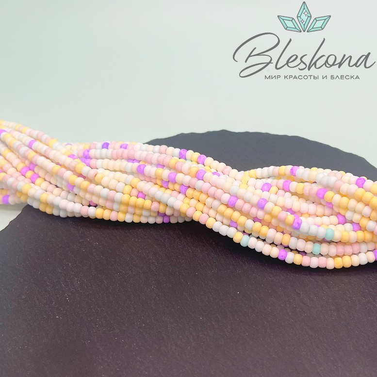 4*3 мм Бусины стекло рондель микс №20