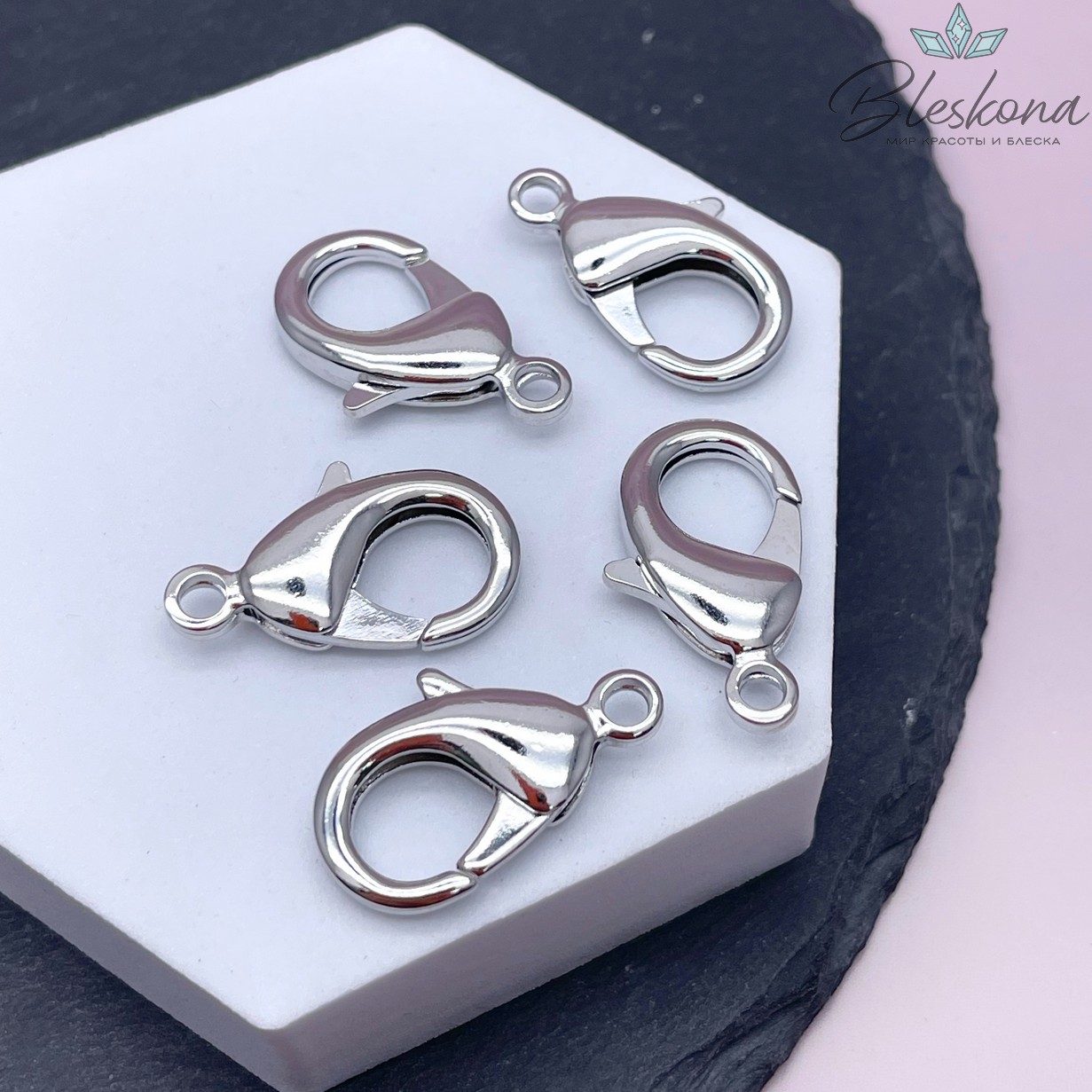 27 мм Цвет серебро, Замок округлый 