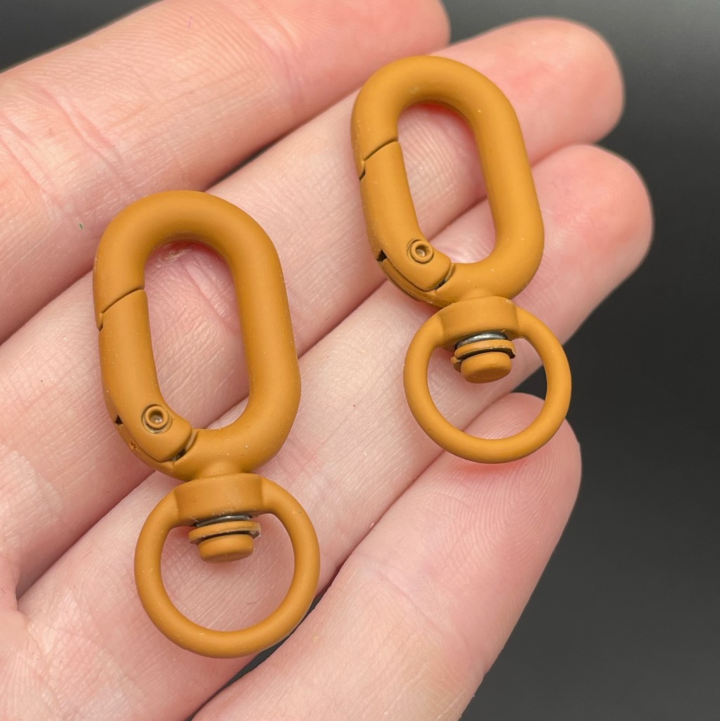 15,7*38мм , Замок крупный коричневая эмаль матовая