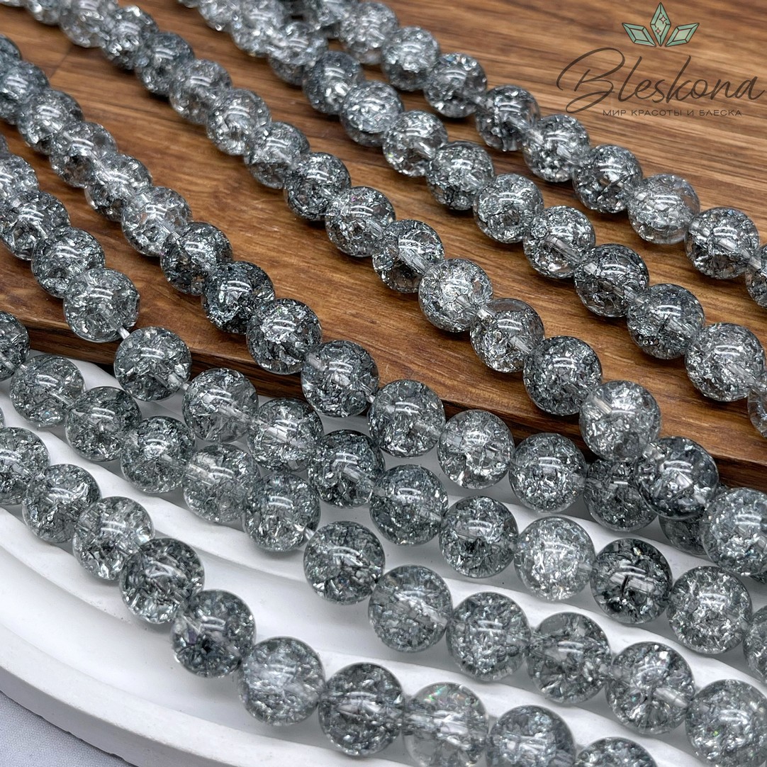 Кварц снежный серый (имитация) 10 мм