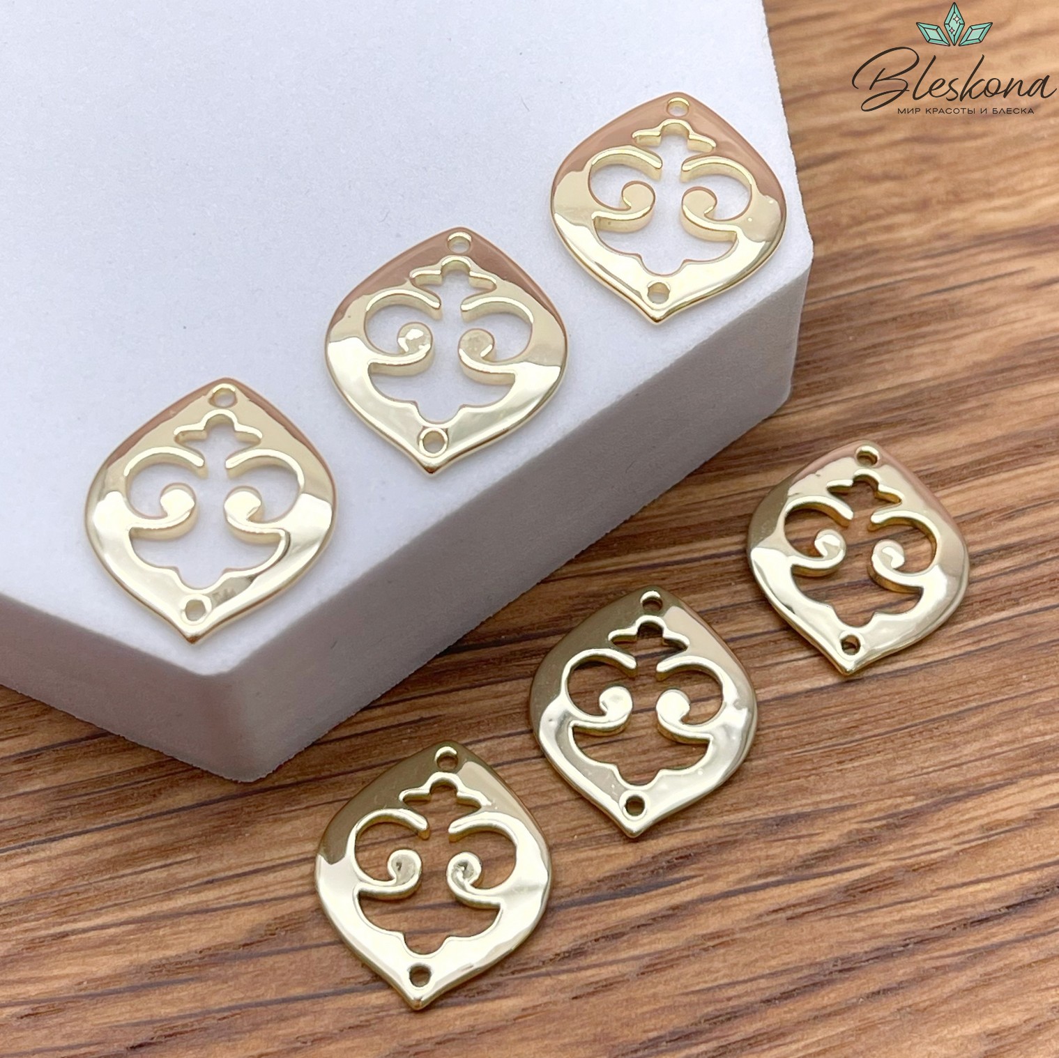 17*15 мм Цвет золото, Коннектор Этно №10