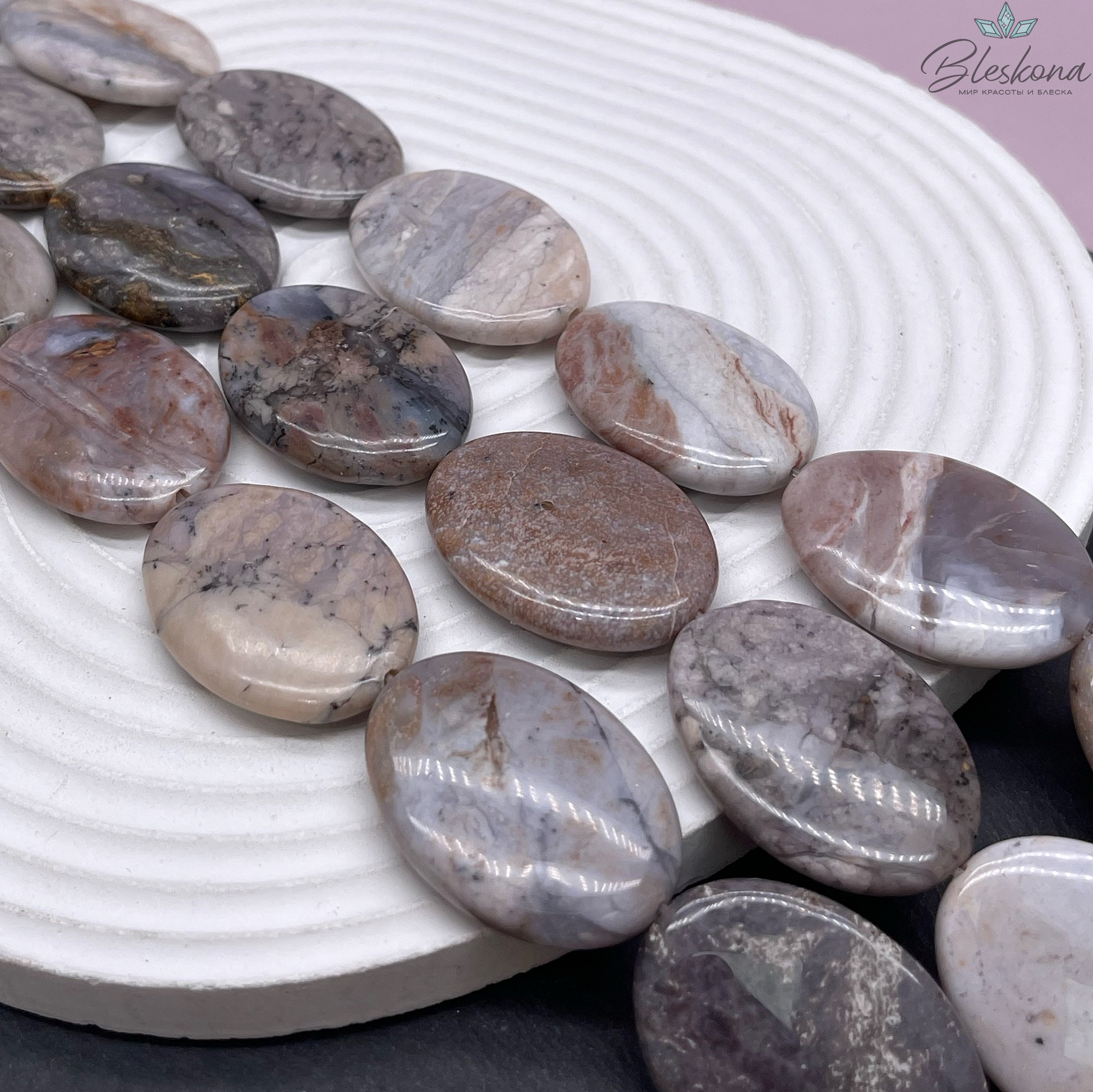 Агат овал 34,5*25 мм