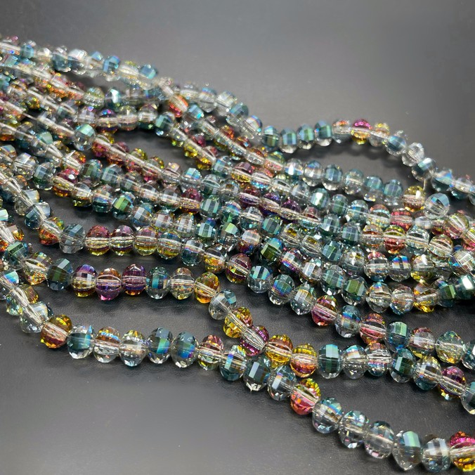 4,5*6 мм Стекло Lux, рондель прямоуг. огр. цвет хамелеон