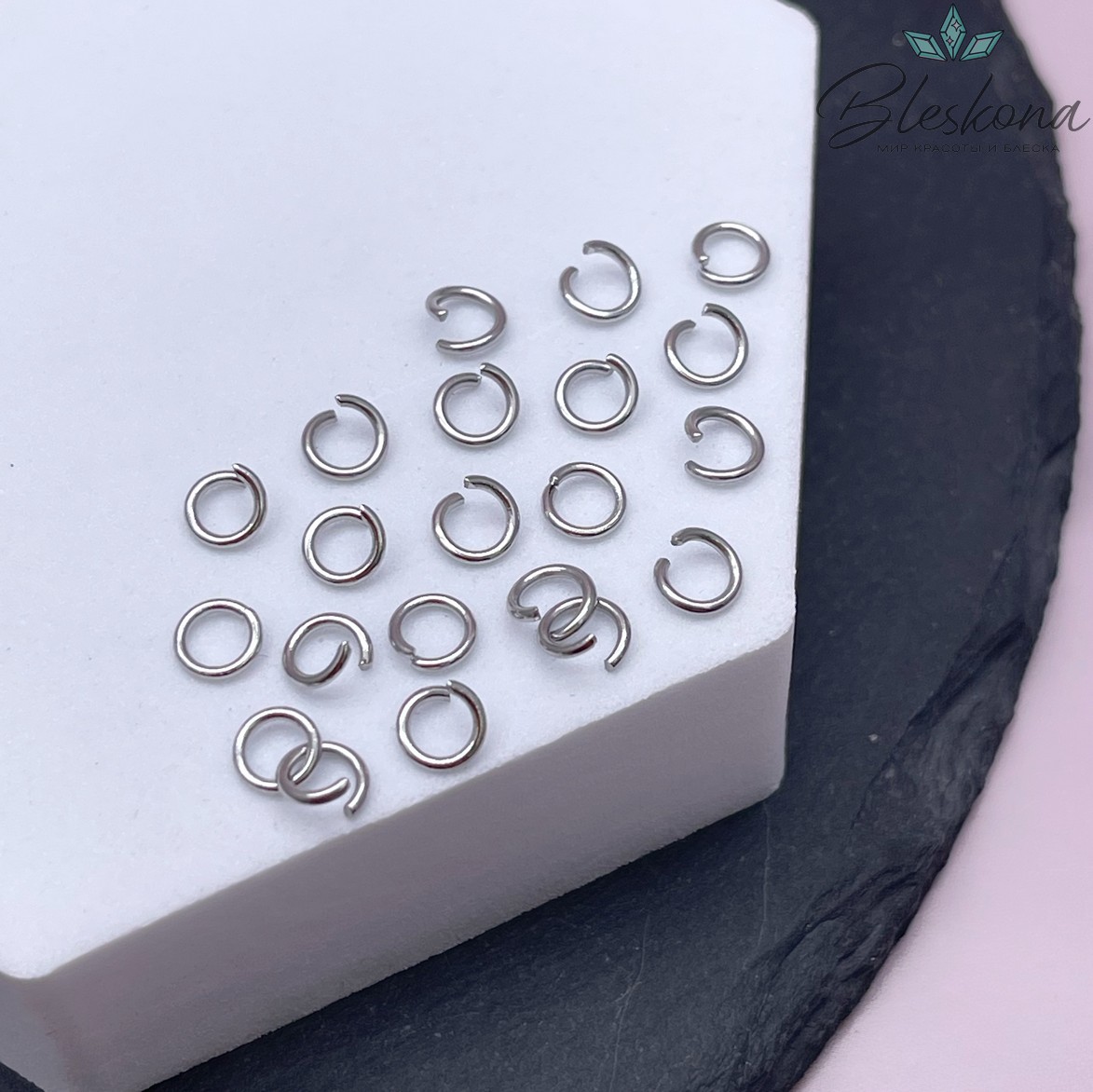 5*0,8 мм Цвет серебро, Колечки разъемные уп. 1 гр