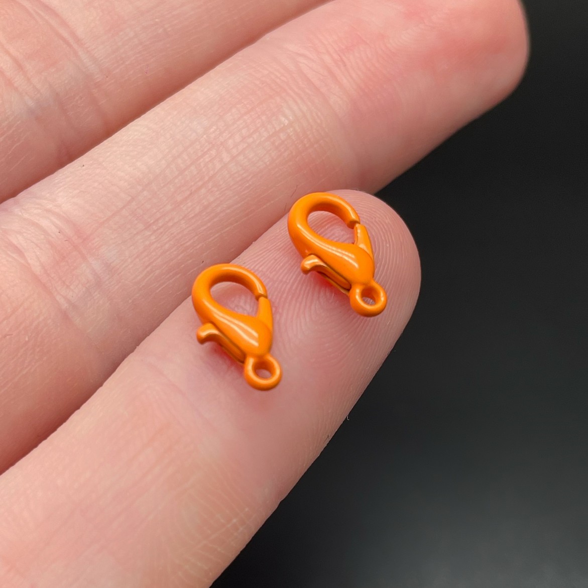 14 мм , Замок круглый  оранжевая эмаль