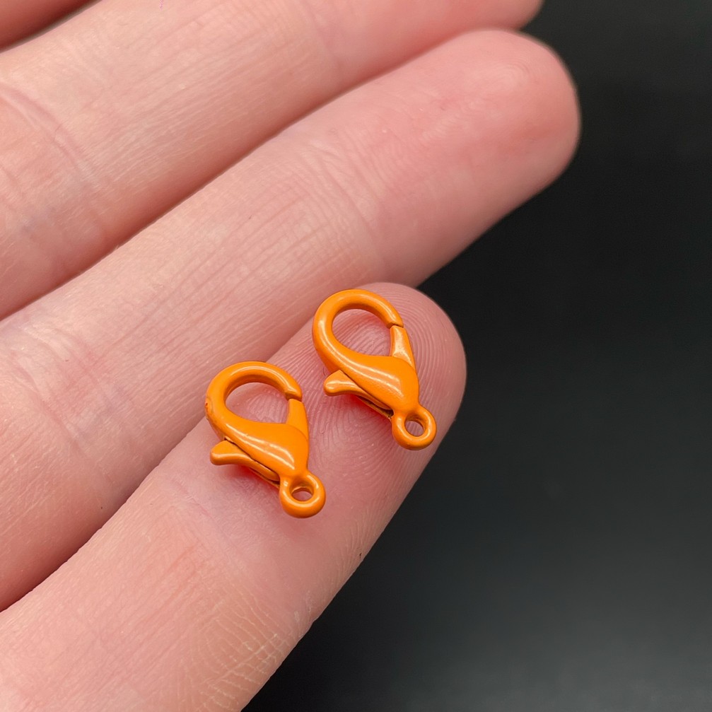 10 мм , Замок круглый  оранжевая эмаль