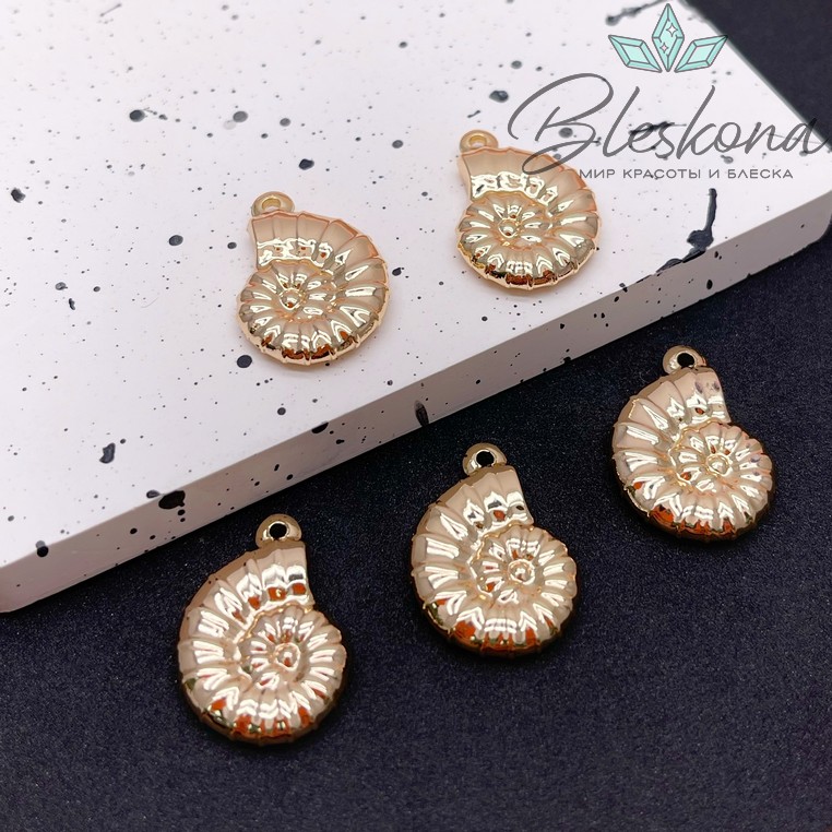 22*16 мм Цвет золото, Подвеска Ракушка улитка 