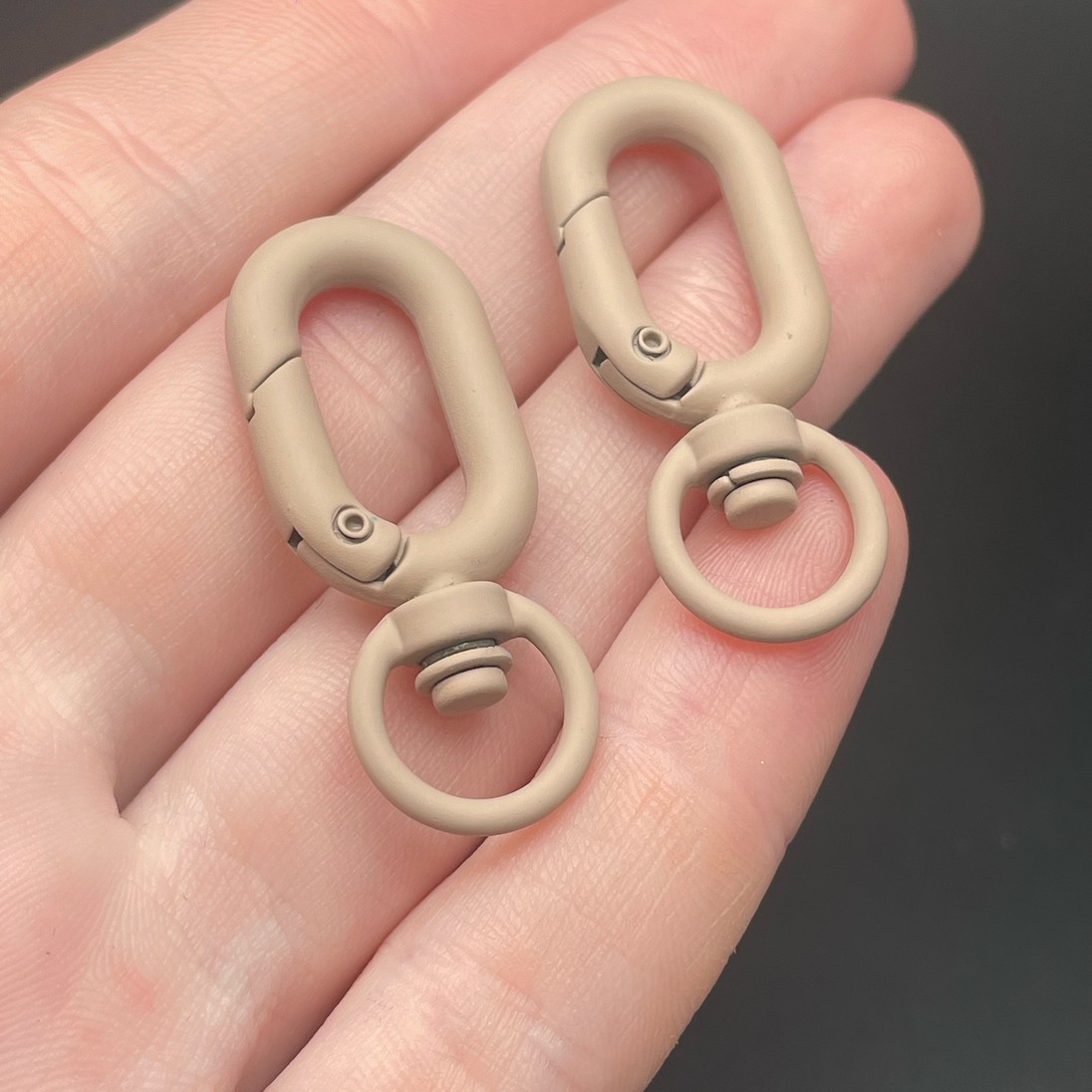 15,7*38мм , Замок крупный светло-коричневая эмаль матовая