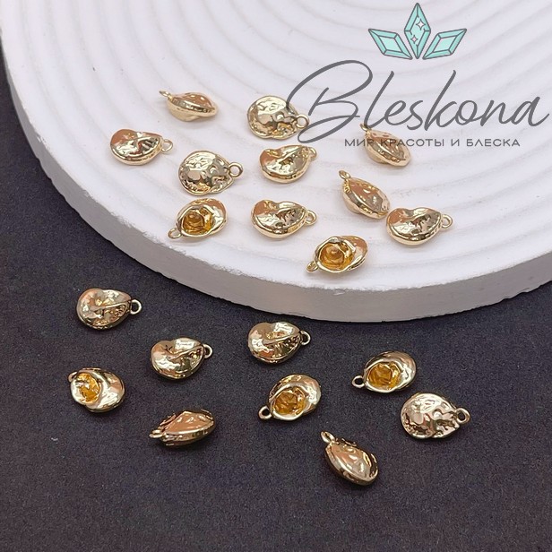 11*7,5 мм Цвет золото, Подвеска ракушка улитка 
