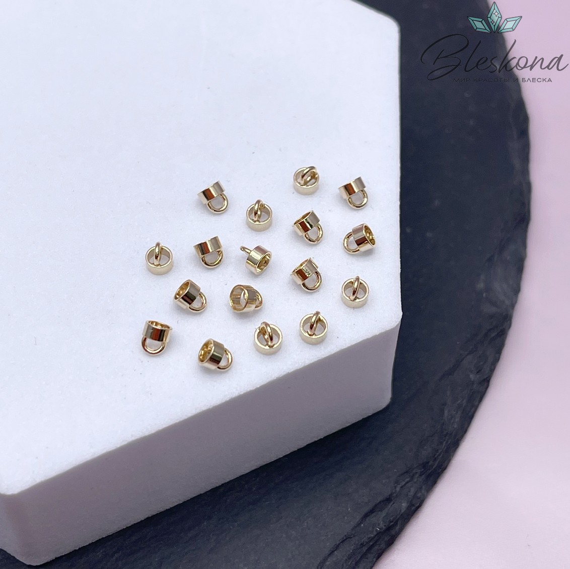 3 мм Цвет золото, Концевик гладкий