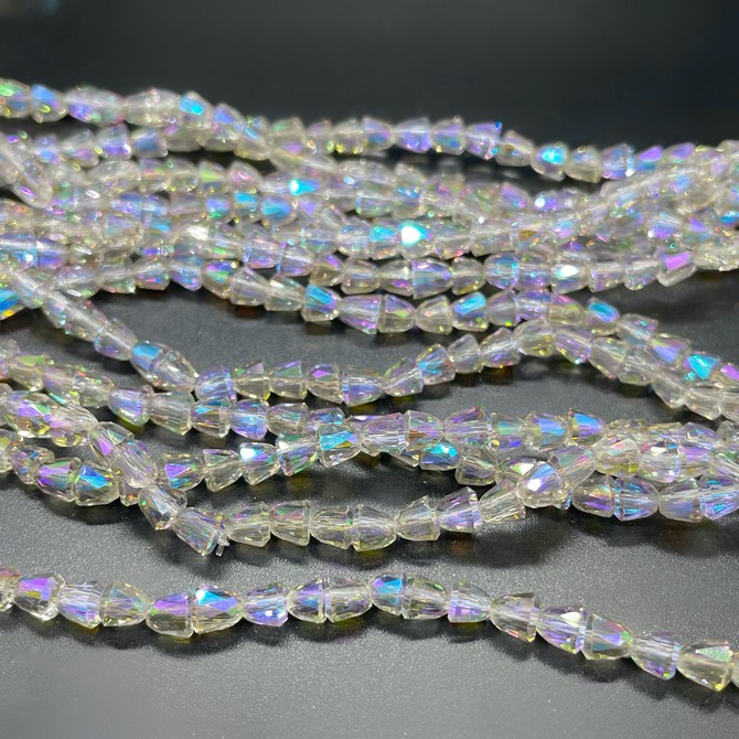 4,2 мм Стекло Lux, колокольчик, цвет песочный с фиолетовым переливом