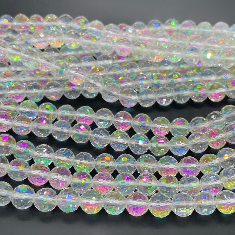7,5 мм Стекло Lux, шар, цвет прозрачный с розовым переливом