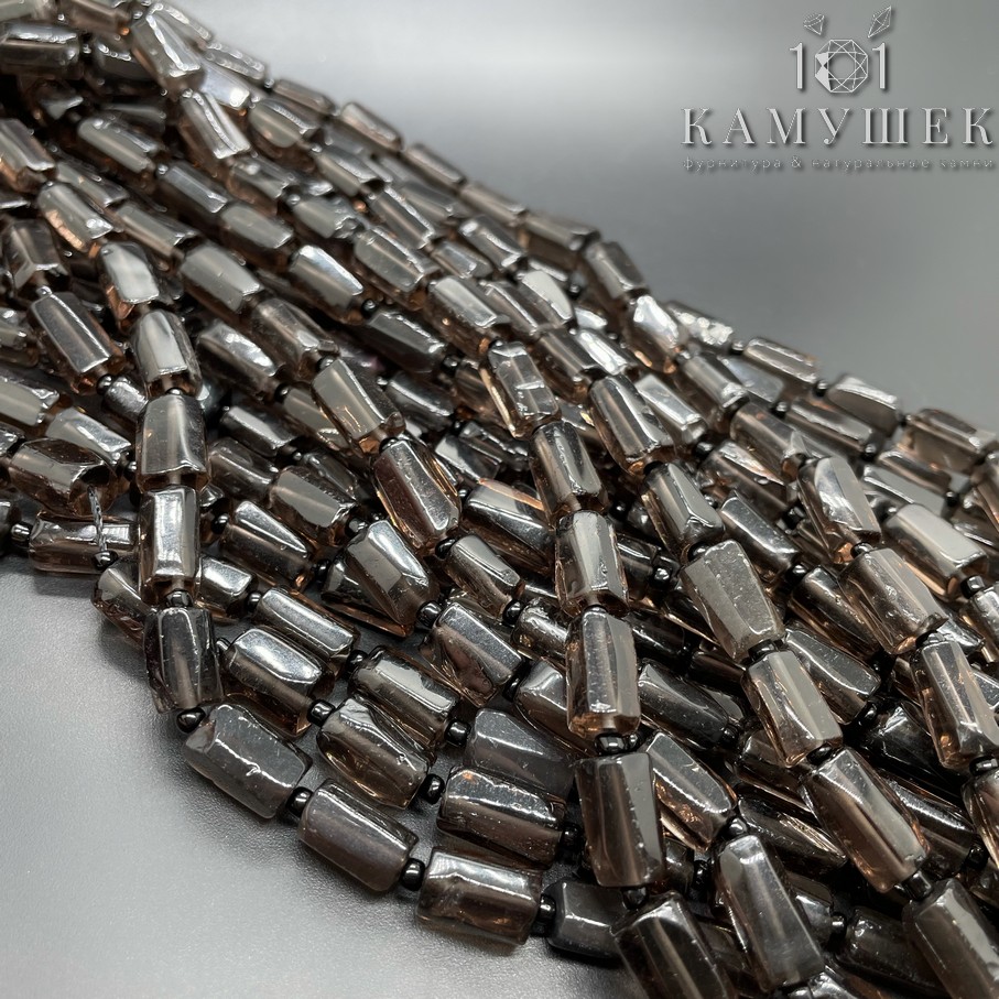 Раухтопаз фриформ цилиндр огранка (11-14)*(7-7,5)мм