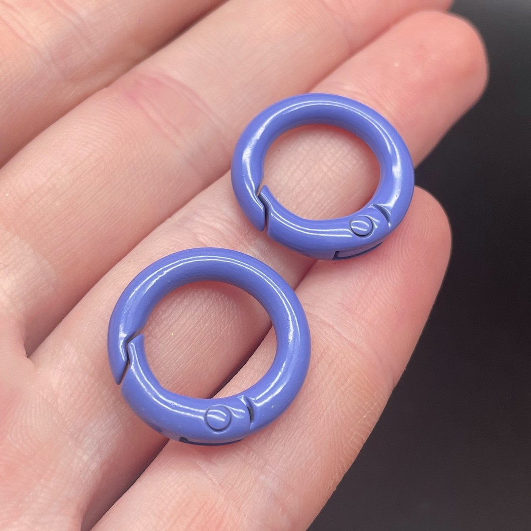 20мм , Замок круг сиреневая эмаль 