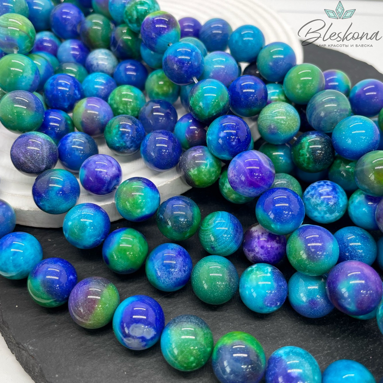 Агат с узором №23 14 мм