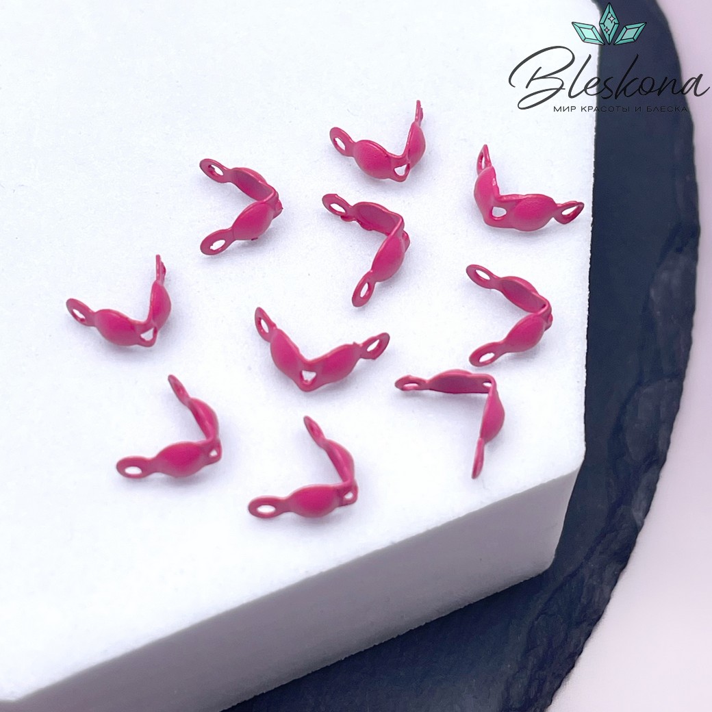 8,5*4 мм, Каллоты малиновая эмаль уп.10шт