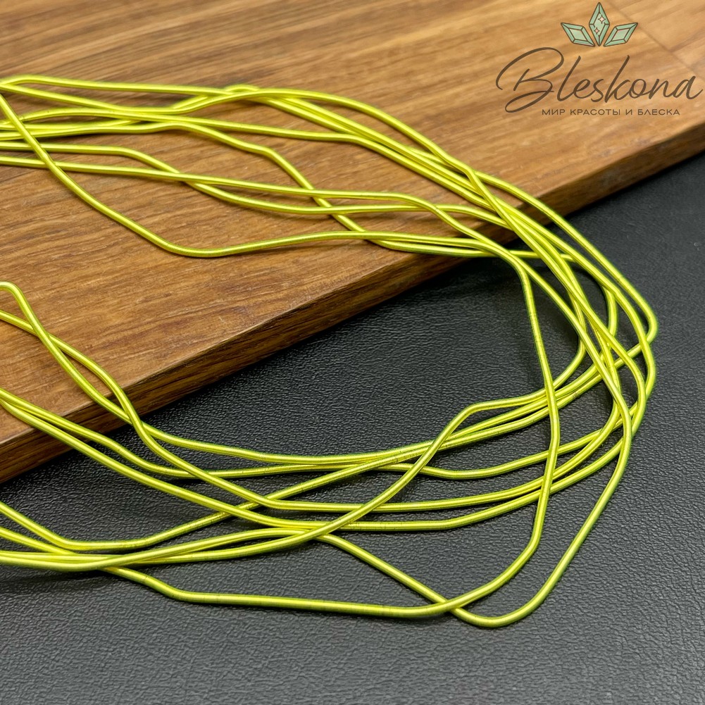 Канитель мягкая матовая 1 мм, Цвет MK-07 уп.5 гр (оттенок зеленого)