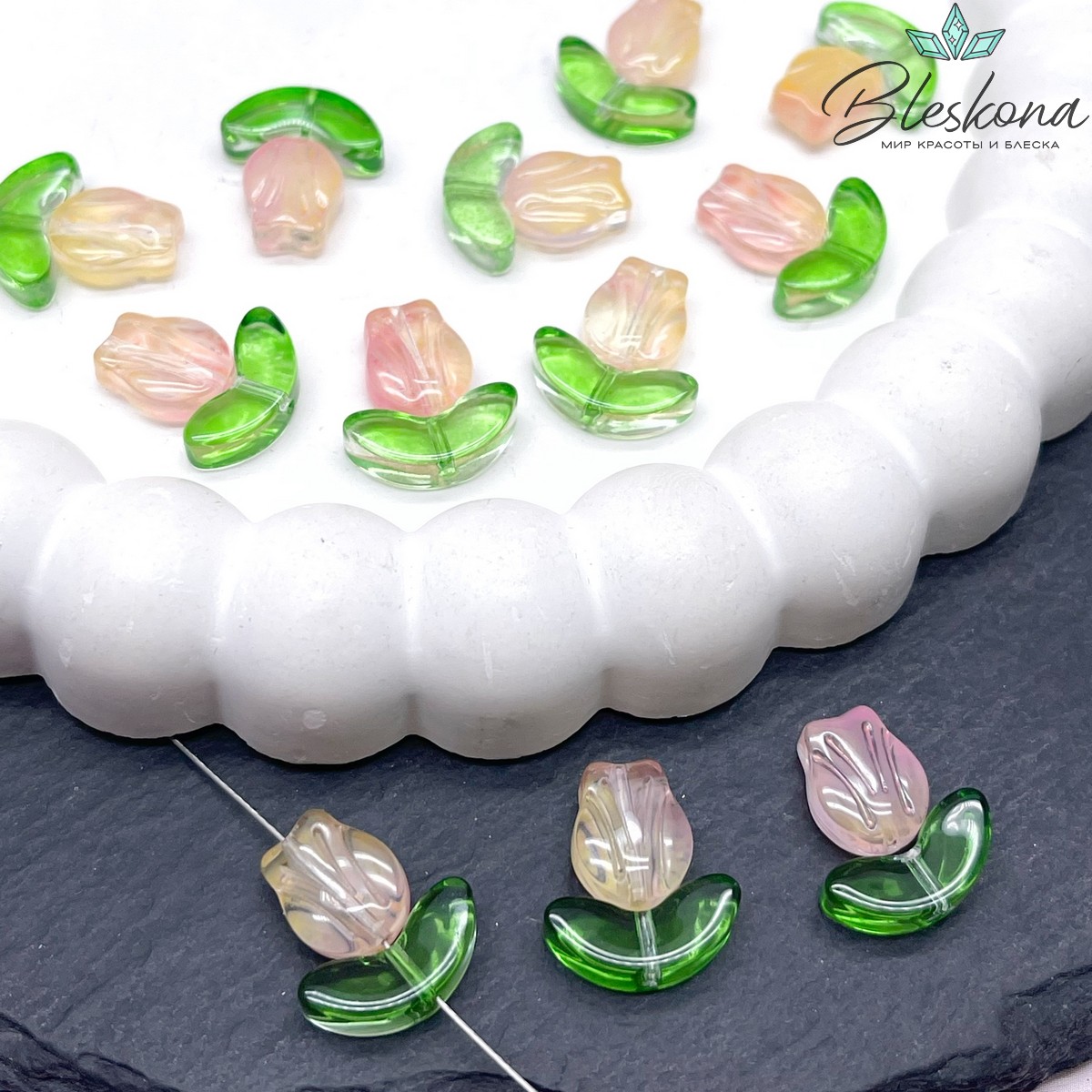 15*13 мм Бусина тюльпан №6 штучно