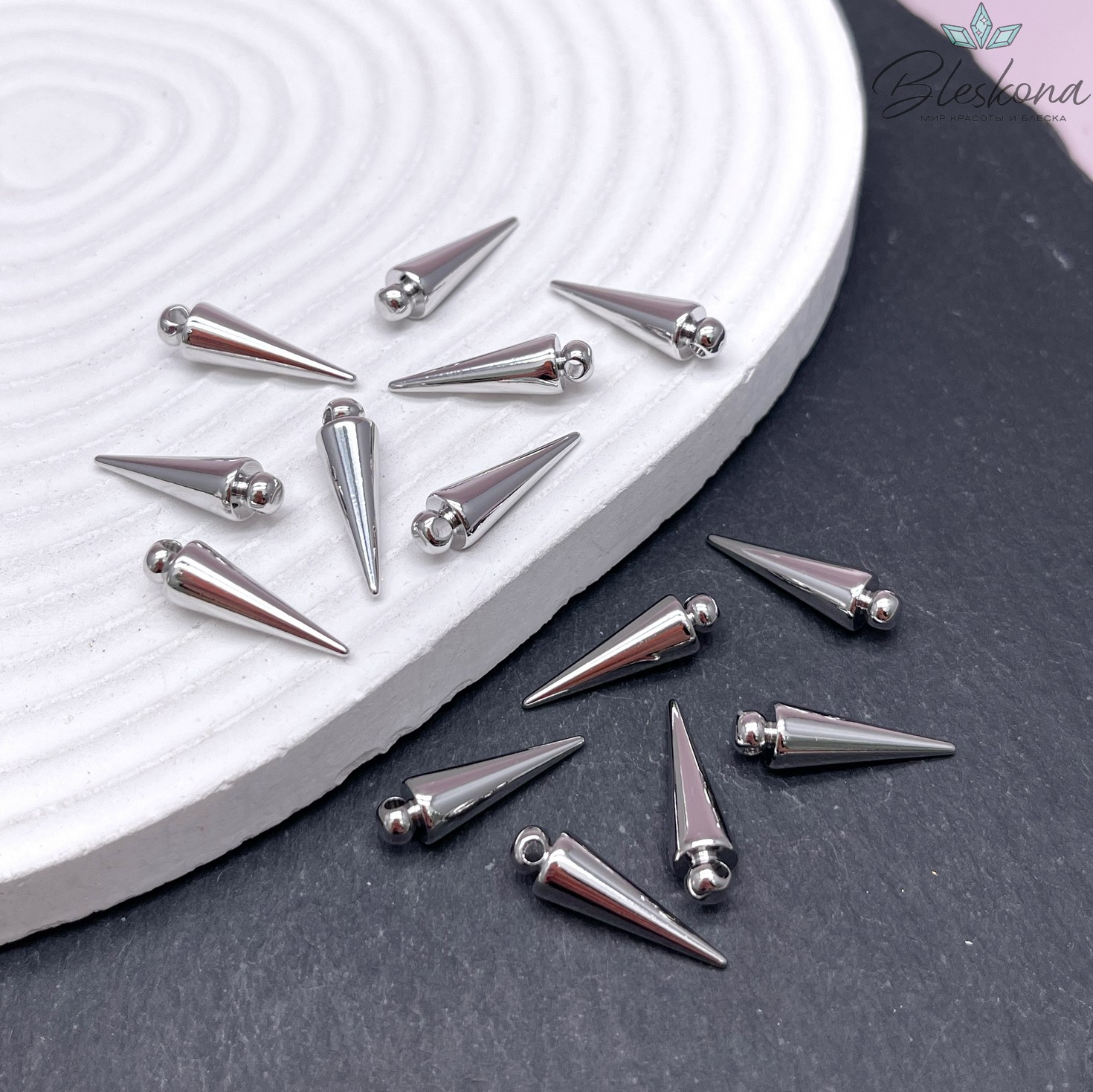 20*6 мм Цвет серебро, Подвеска шип