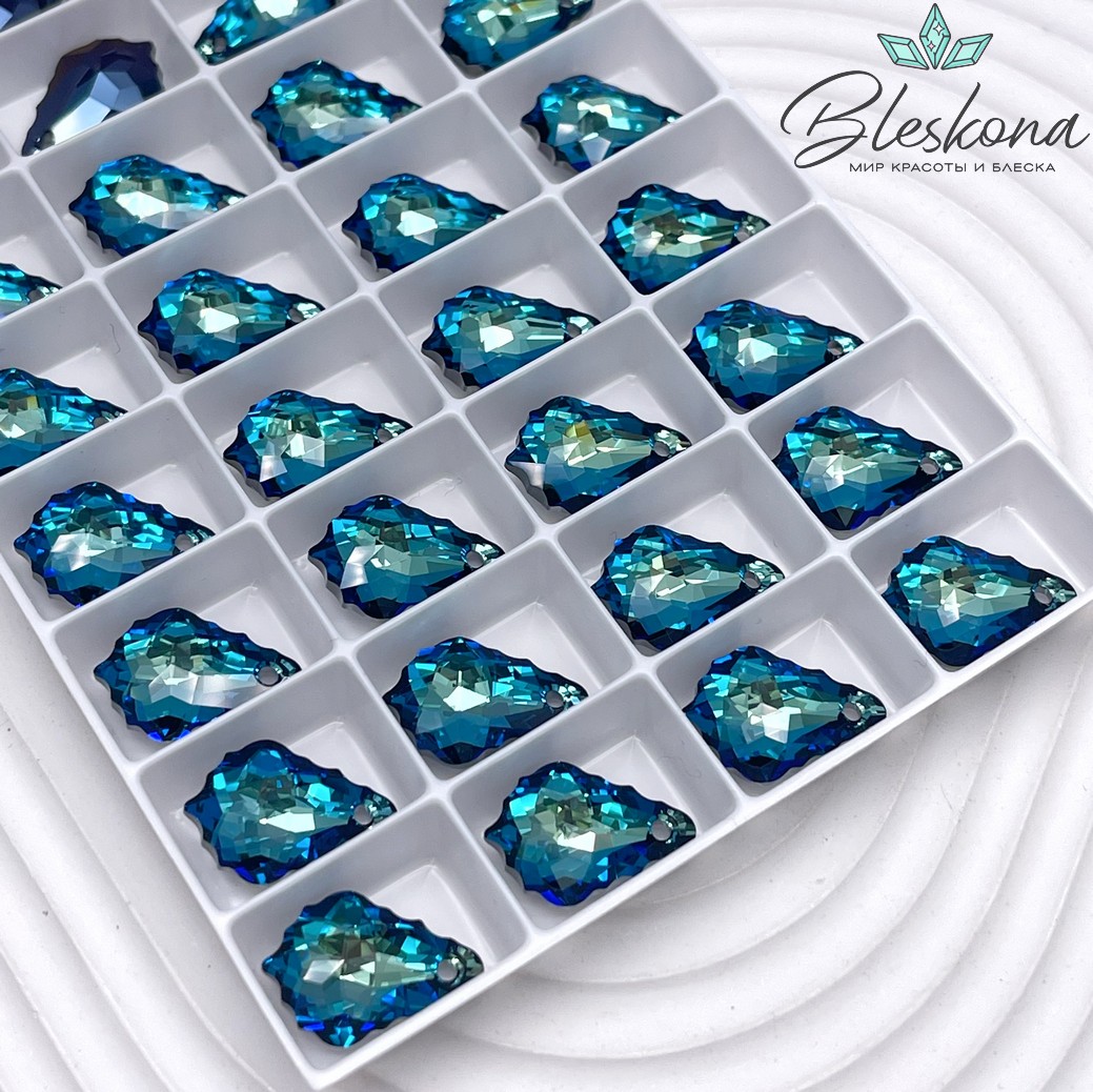 6090 Baroque Pendant 16*11 мм Crystal Bermuda Blue (BB)
