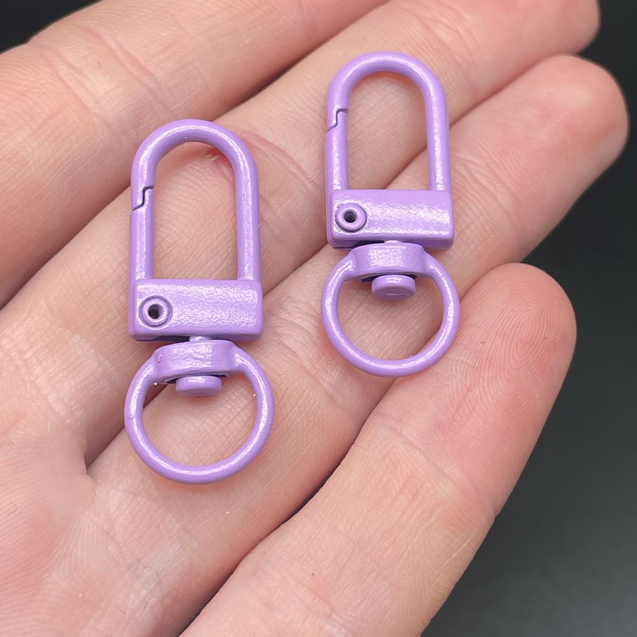 12*33,5мм , Замок крупный фиолетовая эмаль 