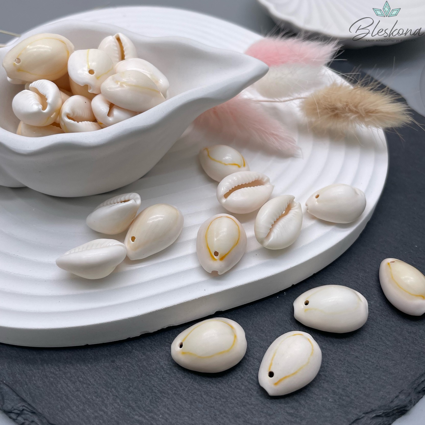 14*20мм, Подвеска ракушка Каури