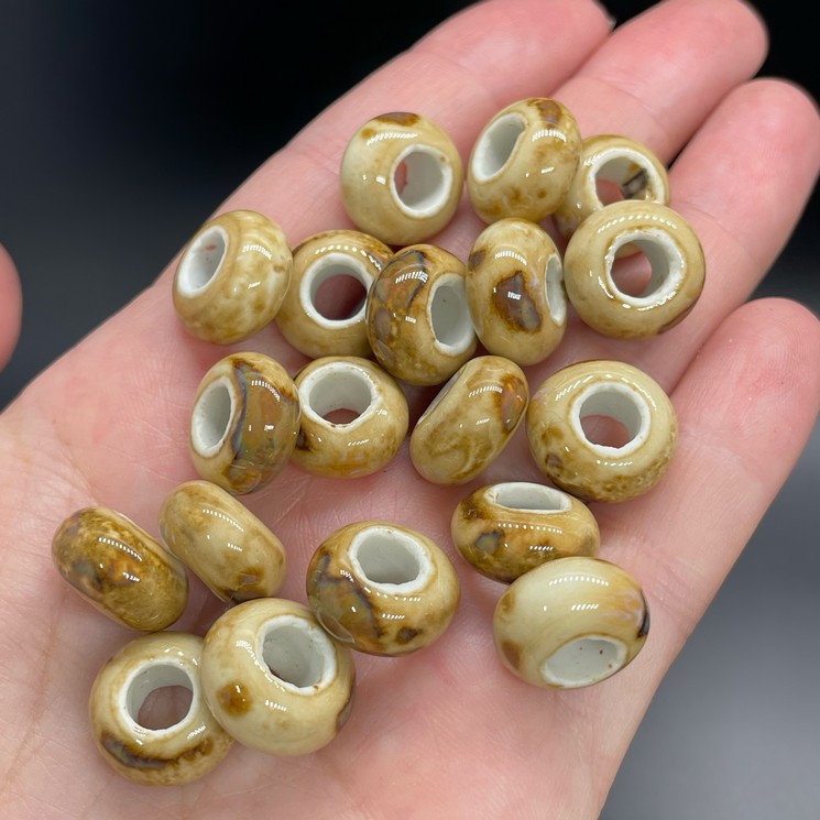 14мм, Подвеска Бублик, цвет коричневый 