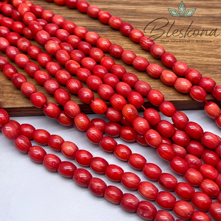 Коралл красный бочата (Коралловые водоросли) 6 мм