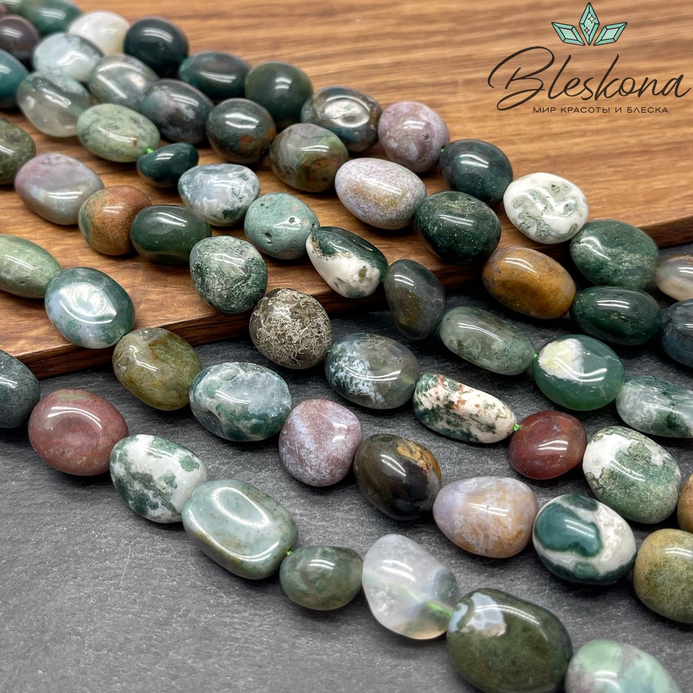 Агат индийский галтовка (13-17)*(11-12) мм