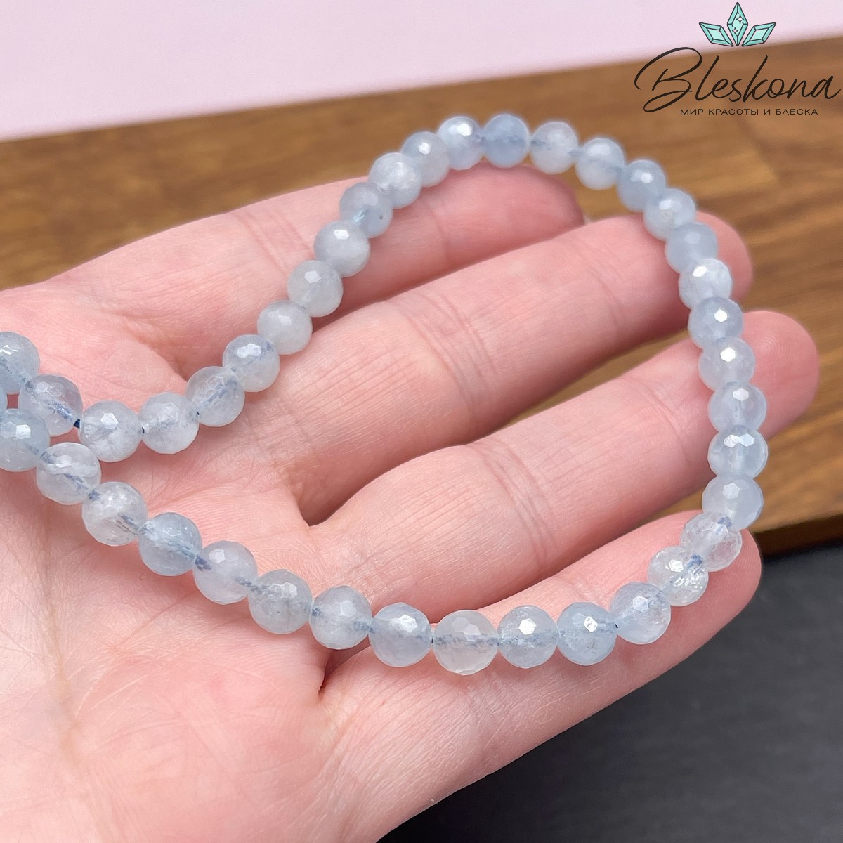 6 мм Аквамарин шар огранка №2