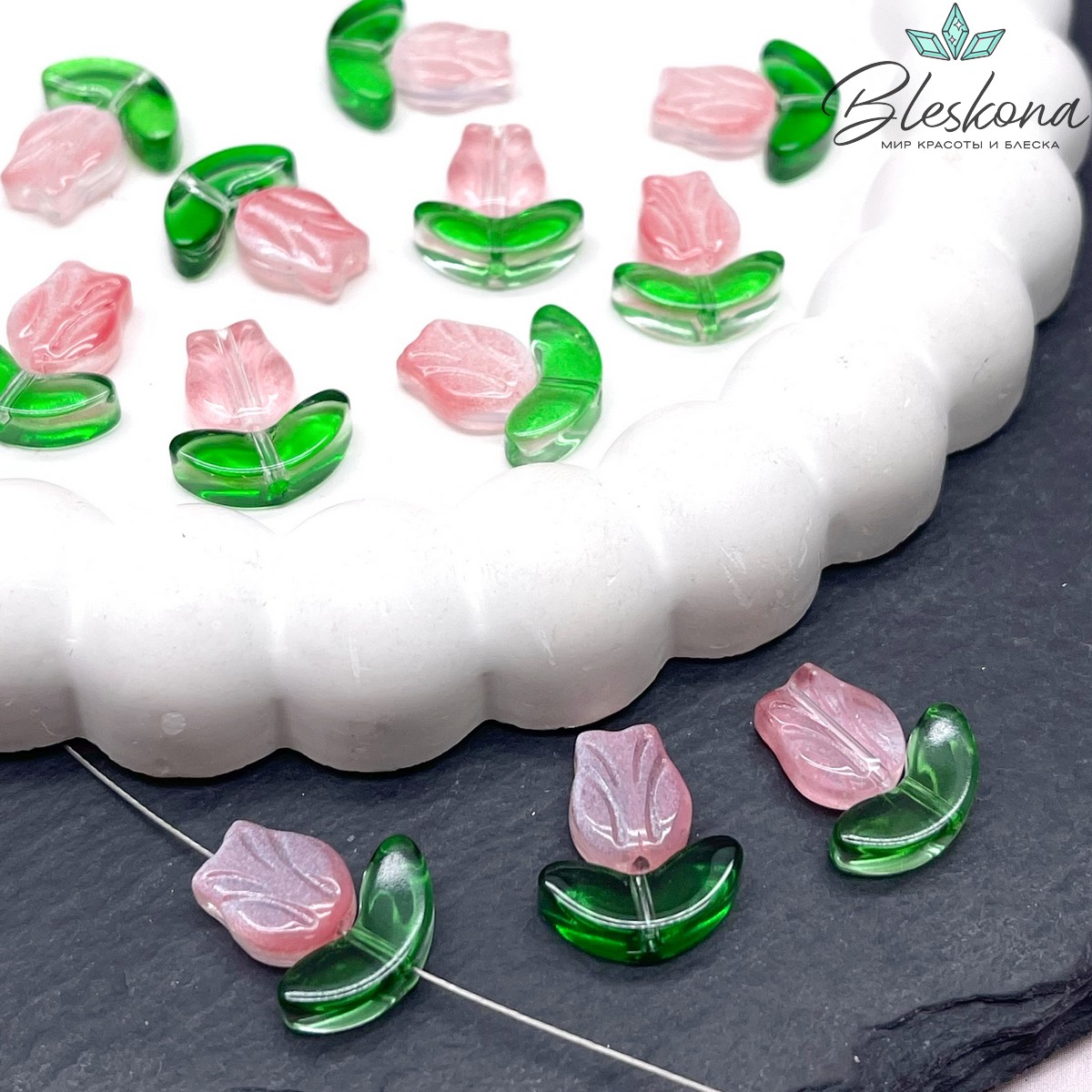 15*13 мм Бусина тюльпан №2 штучно