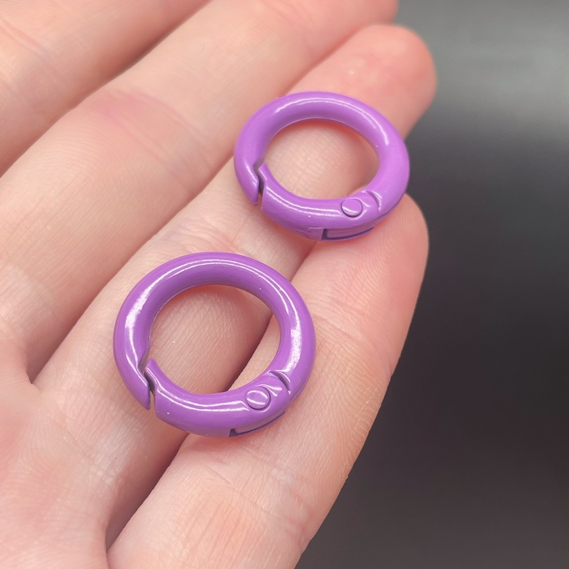 20мм , Замок круг фиолетовая эмаль №2