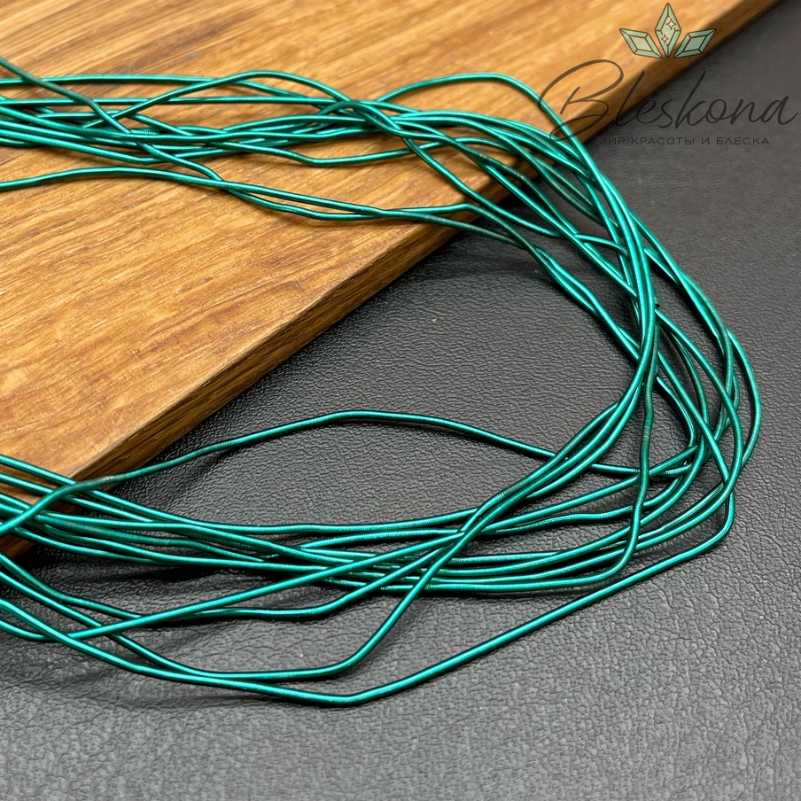 Канитель мягкая матовая 1 мм, Цвет КК-15 уп.5 гр (оттенок зеленого)