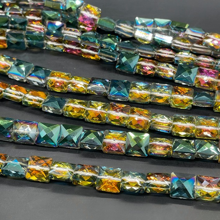 8 мм Стекло Lux, квадрат огранка, цвет хамелеон