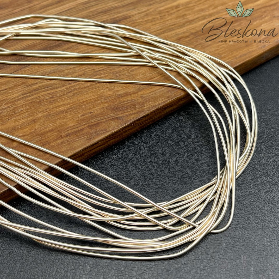 Канитель мягкая гладкая 1 мм, Цвет MD-02 уп.5 гр (оттенок золотого)