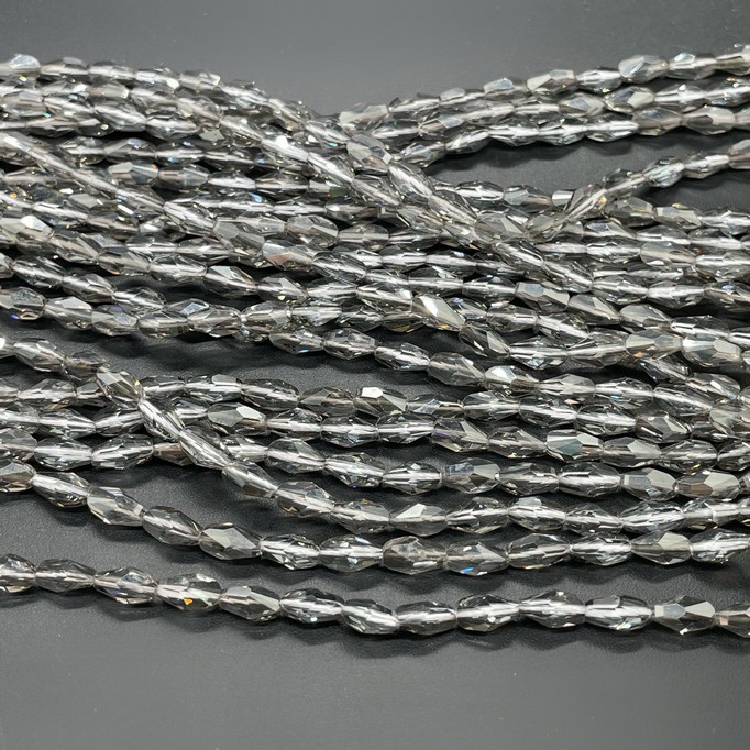 4*7,5 мм Стекло Lux, ракушка мини, цвет серый