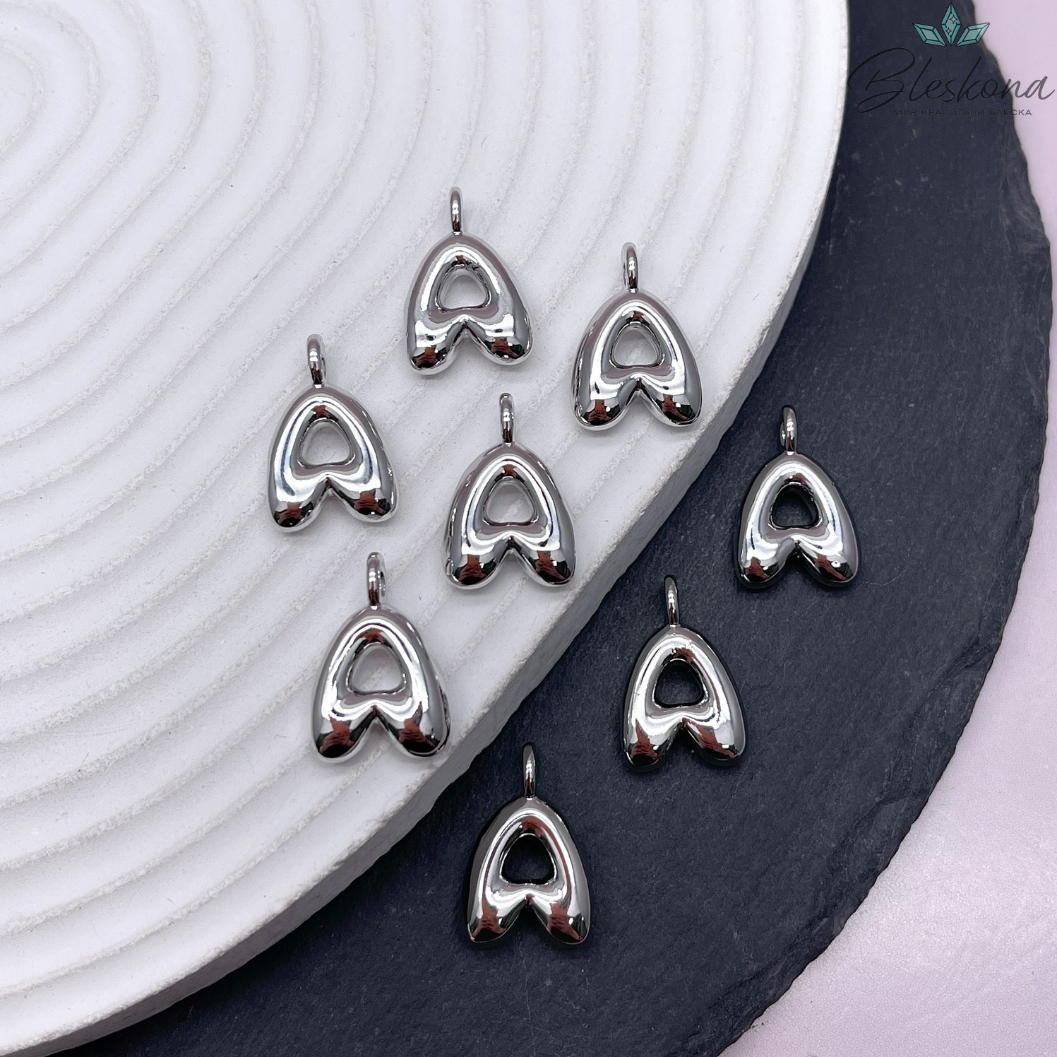 18 мм, Цвет серебро, Буква объемная А