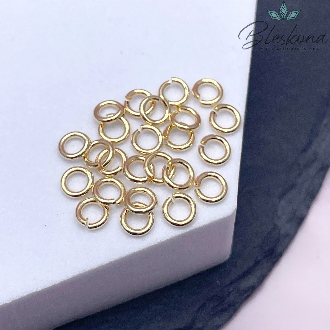 5*1 мм Цвет золото, Колечки уп. 1 гр.