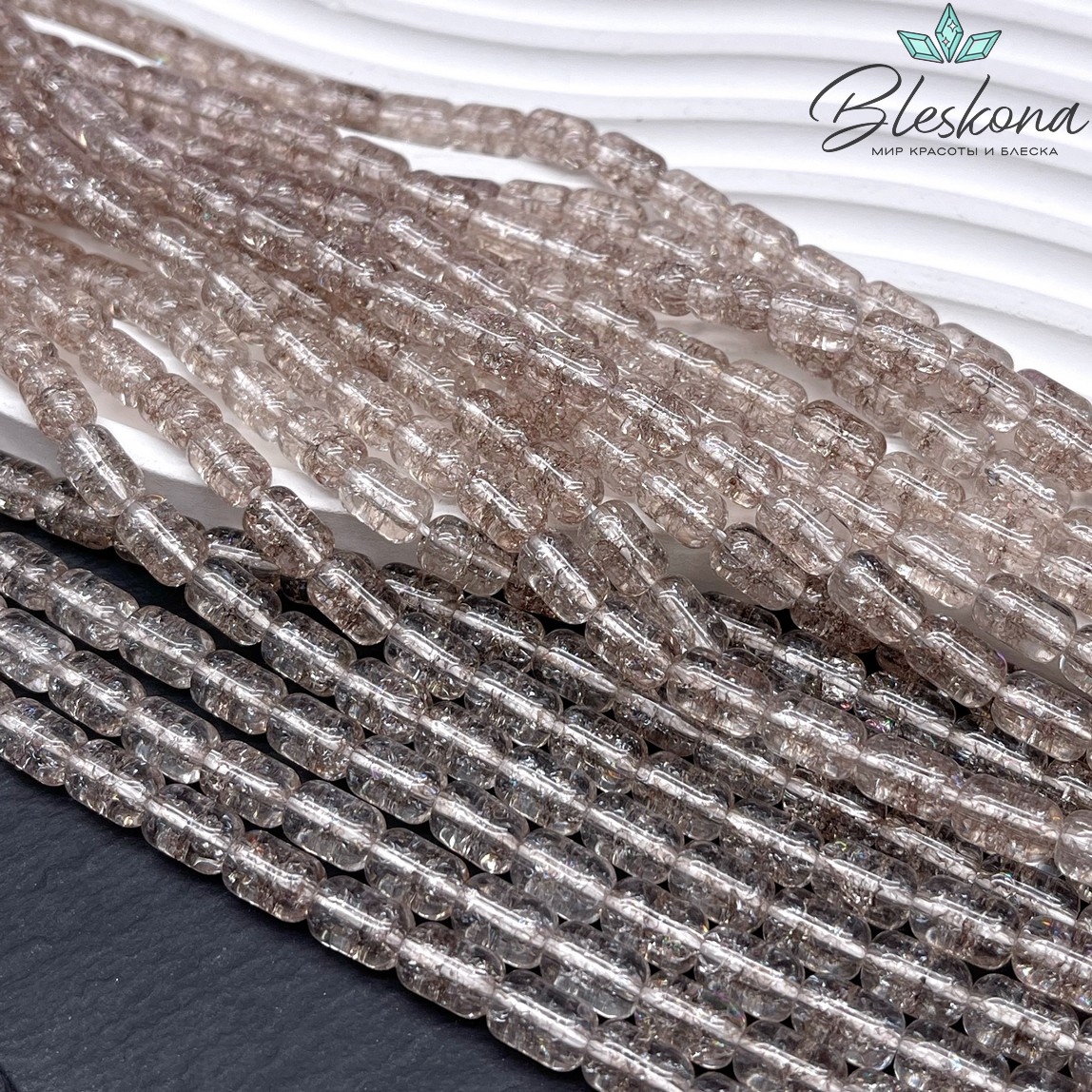 Кварц снежный коричневый бочата 9*6 мм