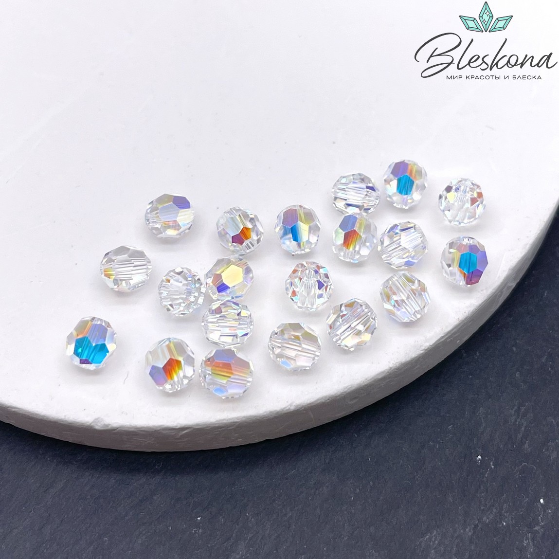 5000 Classic Bead 6 мм Crystal Aurore Boreale уп.5шт.