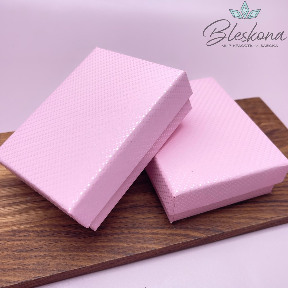 Коробка Розовая точки черная подложка 9*7*3 см