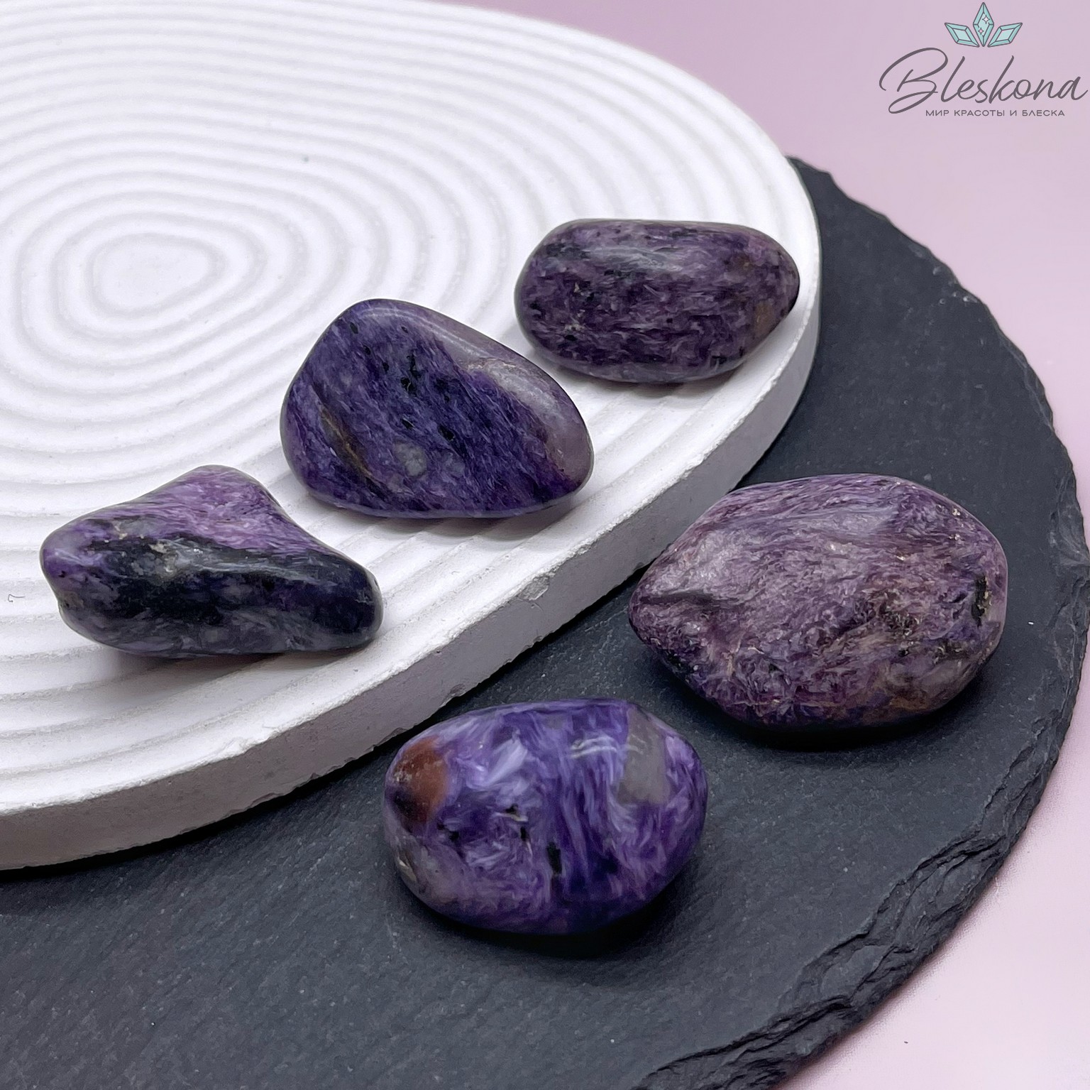 Чароит галтовка 36-40 мм