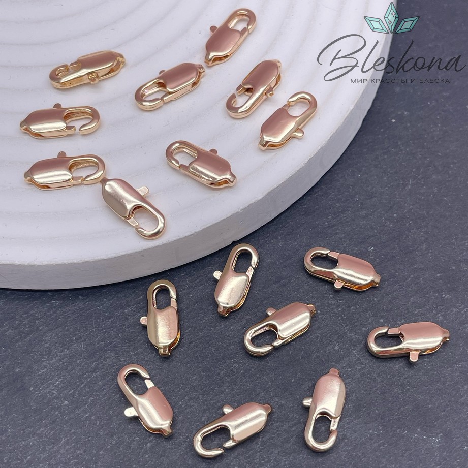 14 мм Цвет золото, Замок лобстер