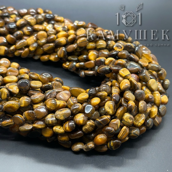 Тигровый глаз галтовка (6-8)*(5-6) мм