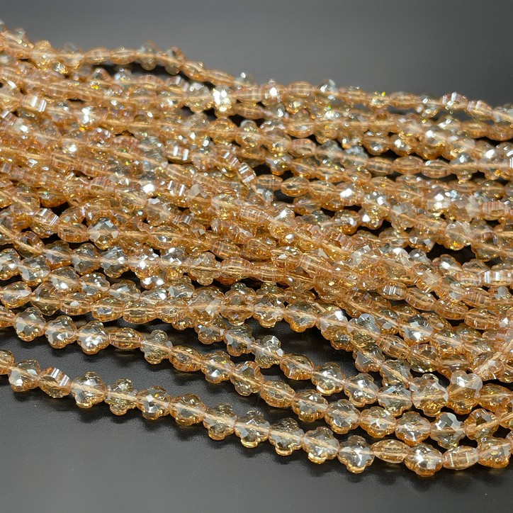 6 мм Стекло Lux, клевер, цвет карамельный