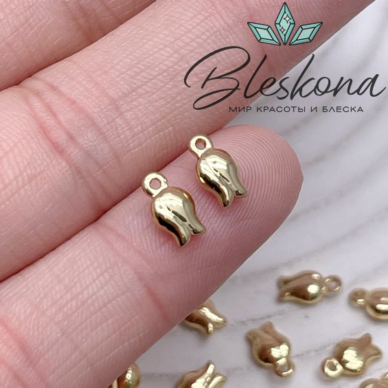 7,8*4,4 мм Цвет золото, Подвеска бутон