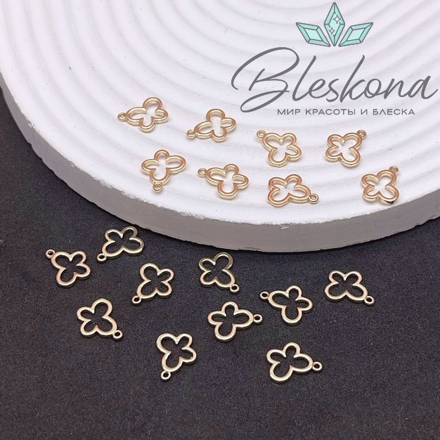 10*8 мм Цвет золото, Подвеска Бабочка контур