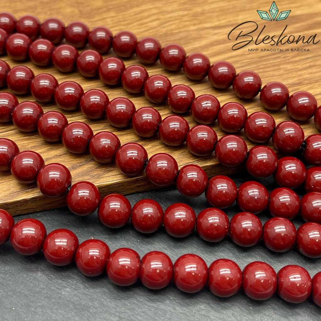 10 мм Гематин имитация, цвет бордо