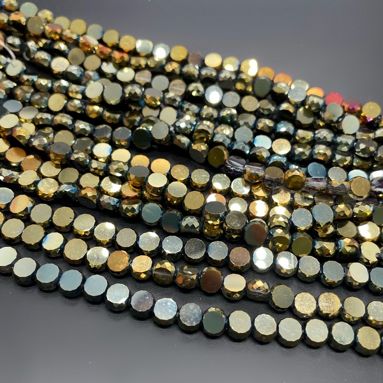 6 мм Стекло Lux, таблетка, цвет золото №2